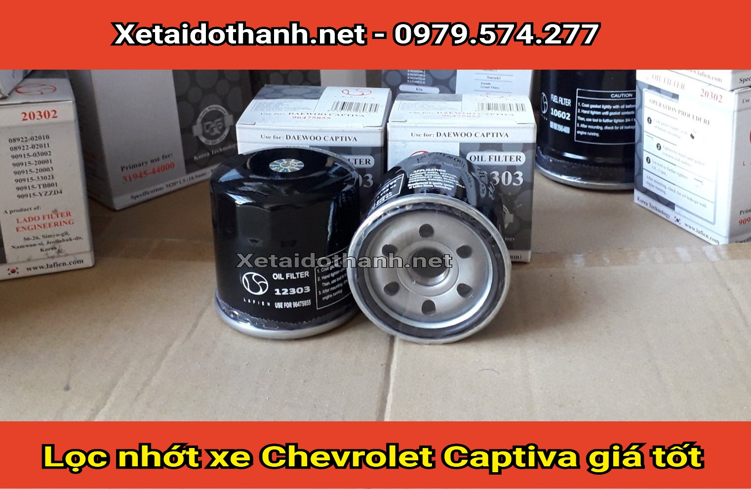 Lọc nhớt Chevrolet Captiva chất lượng