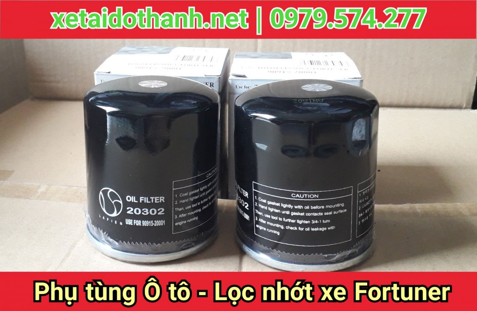 Lọc nhớt xe Fortuner